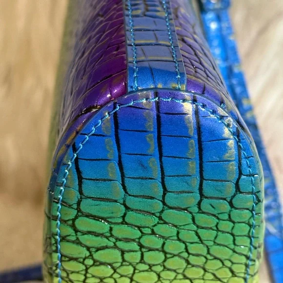 Brahmin Katie Popsicle Melbourne Croc-Embossed shoulder bag crossbody - Picture 10 of 14